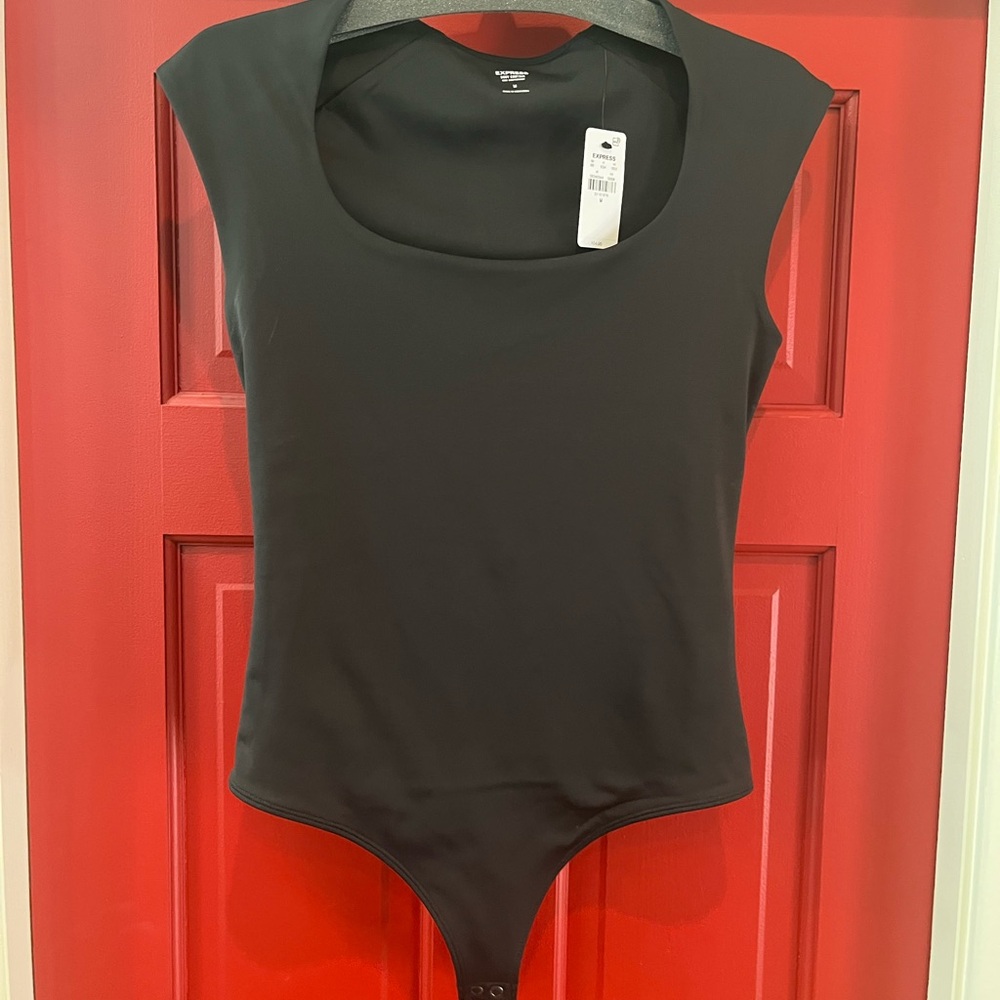 Express Black Scoop Neck Bodysuit